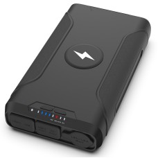Універсальна мобільна батарея PowerPlant 68400mAh, PD 60W, DC 12-24V 9 конекторів, 2xUSB-C,USB-A QC3.0,Wireless (PB930456)